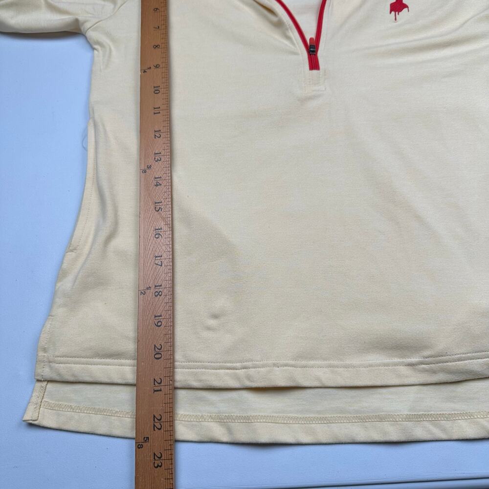 Marine Layer Weekend Sport Top Mens Extra Small Yellow Long Sleeve 1/4 Zip NEW - Picture 11 of 13